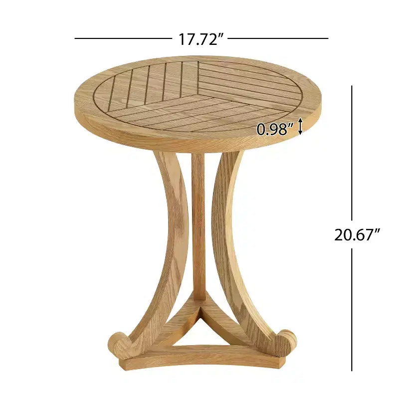 Christopher Knight Home Hudson Table d'appoint ronde moderne en bois avec base incurvée
