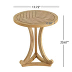 Christopher Knight Home Hudson Table d'appoint ronde moderne en bois avec base incurvée