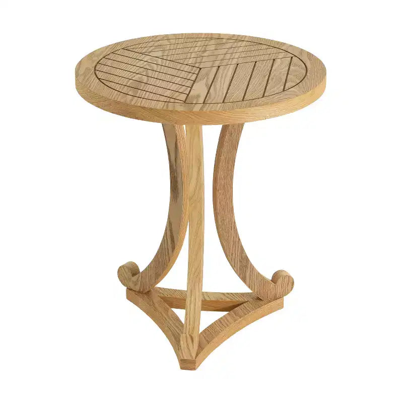 Christopher Knight Home Hudson Table d'appoint ronde moderne en bois avec base incurvée