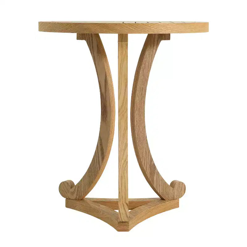Christopher Knight Home Hudson Table d'appoint ronde moderne en bois avec base incurvée