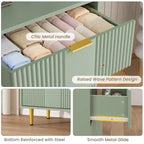 Commode de rangement à 4 tiroirs avec poignées métalliques vintage, Commode profonde pour chambre à coucher, salon, couloir et entrée