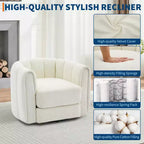 Fauteuil d'appoint pivotant moderne, rotation à 360°, fauteuil confortable, pour salon, chambre, bureau