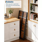 Aucun assemblage requis - Bibliothèque de bureau pliable à 4 niveaux - Étagère de rangement vintage - Cadre métallique robuste, organisateur peu encombrant