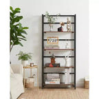Aucun assemblage requis - Bibliothèque de bureau pliable à 4 niveaux - Étagère de rangement vintage - Cadre métallique robuste, organisateur peu encombrant
