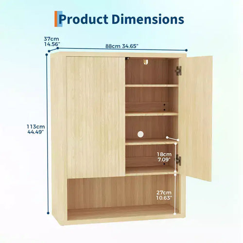 44.5 Tall 5-Tier Fluted Shoe Cabinet with Doors, Modern Shoe Storage Unit with Adjustable Shelves Freestanding for Entryway Hallway