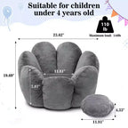 Hommpa Fauteuil Enfant Poire en Forme de Fleur – Canapé Doux en Velours pour Tout-Petits avec Design de Pétales 3D pour Chambre d'Enfant