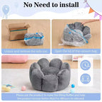 Hommpa Fauteuil Enfant Poire en Forme de Fleur – Canapé Doux en Velours pour Tout-Petits avec Design de Pétales 3D pour Chambre d'Enfant