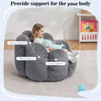 Hommpa Fauteuil Enfant Poire en Forme de Fleur – Canapé Doux en Velours pour Tout-Petits avec Design de Pétales 3D pour Chambre d'Enfant