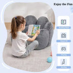 Hommpa Fauteuil Enfant Poire en Forme de Fleur – Canapé Doux en Velours pour Tout-Petits avec Design de Pétales 3D pour Chambre d'Enfant