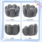 Hommpa Fauteuil Enfant Poire en Forme de Fleur – Canapé Doux en Velours pour Tout-Petits avec Design de Pétales 3D pour Chambre d'Enfant