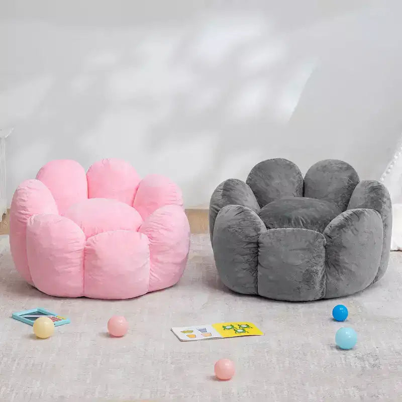 Hommpa Fauteuil Enfant Poire en Forme de Fleur – Canapé Doux en Velours pour Tout-Petits avec Design de Pétales 3D pour Chambre d'Enfant