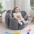 Hommpa Fauteuil Enfant Poire en Forme de Fleur – Canapé Doux en Velours pour Tout-Petits avec Design de Pétales 3D pour Chambre d'Enfant