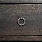 Meuble d'apothicaire ancien à 15 tiroirs, noir