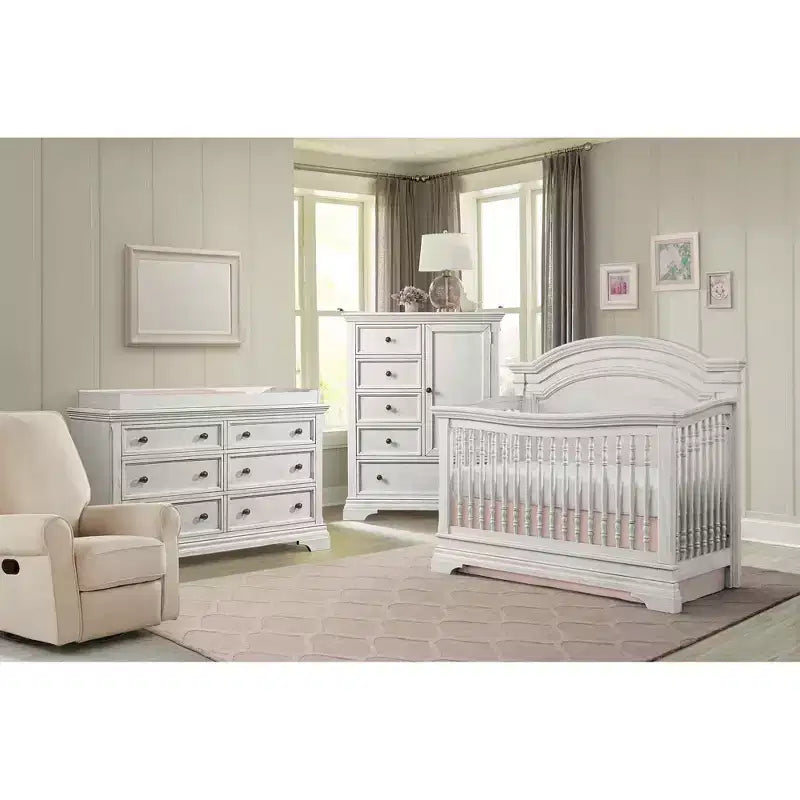 Westwood Baby | Olivia Lit de bébé convertible Arch Top - Blanc brossé