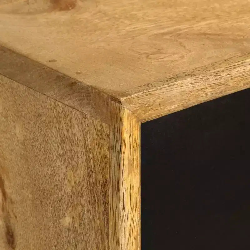 vidaXL Bureau en bois de manguier massif naturel 130x50x80 cm - Marron