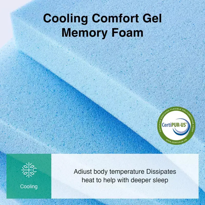 Matelas hybride en mousse à mémoire de forme à gel de fermeté moyenne Novilla 12/14 pouces avec certifications CertiPUR-US et ACA