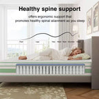 Matelas hybride en mousse à mémoire de forme à gel de fermeté moyenne Novilla 12/14 pouces avec certifications CertiPUR-US et ACA