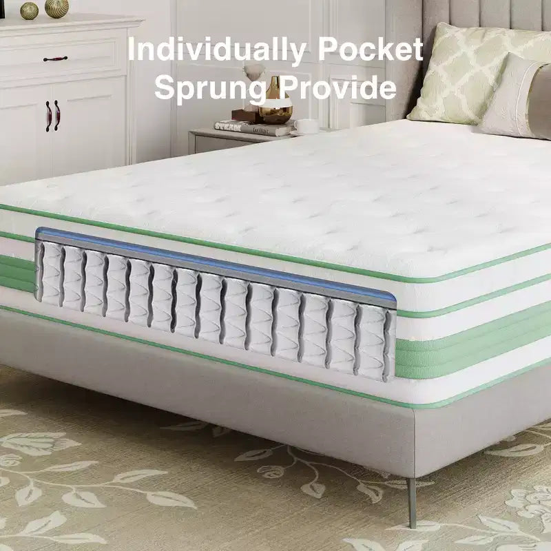 Matelas hybride en mousse à mémoire de forme à gel de fermeté moyenne Novilla 12/14 pouces avec certifications CertiPUR-US et ACA