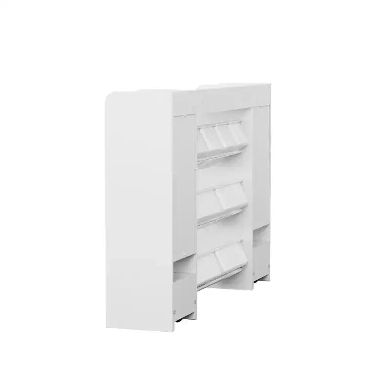 GOTGELIF Étagère à Livres 4-en-1 pour Enfants avec Bacs de Rangement et Tiroirs à Roulettes - Organisateur de Jouets Montessori pour Salle de Jeux et Chambre