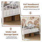 Lit superposé double sur complet peu encombrant, balustrade arquée, pas besoin de sommier tapissier, échelle, support à lattes robuste