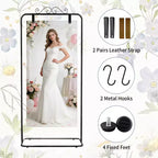 Support de panneau de bienvenue réglable - Porte-panneau en métal robuste pour mariage, anniversaire, fête, livre d'or, comprend 2 paires de sangles en cuir