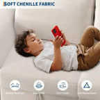Canapé modulable 108-163 en L/U, 4 à 9 places, modèle Cloud, avec rangement sous toutes les assises, méridienne réversible, convertible en chenille