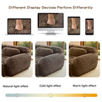 Canapé sectionnel modulaire en peluche FurnitureR avec ottoman, canapé nuage à assise profonde, en forme de L, rembourré pour salon, grand canapé moderne, marron