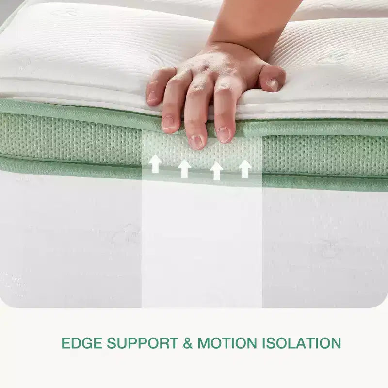 Matelas hybride en mousse à mémoire de forme et gel rafraîchissant Novilla de 6/8/10/12/14 pouces, CertiPUR-US, certifié OEKO-TEX