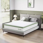 Matelas hybride en mousse à mémoire de forme et gel rafraîchissant Novilla de 6/8/10/12/14 pouces, CertiPUR-US, certifié OEKO-TEX