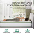 Matelas hybride en mousse à mémoire de forme et gel rafraîchissant Novilla de 6/8/10/12/14 pouces, CertiPUR-US, certifié OEKO-TEX
