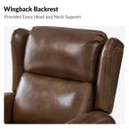 Fauteuil inclinable manuel Ambrogio en cuir véritable|Hulala Home-ESPRESSO