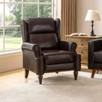 Fauteuil inclinable manuel Ambrogio en cuir véritable|Hulala Home-ESPRESSO