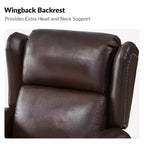 Fauteuil inclinable manuel Ambrogio en cuir véritable|Hulala Home-ESPRESSO