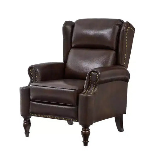 Ambrogio Genuine Leather Manual Recliner|Hulala Home-ESPRESSO