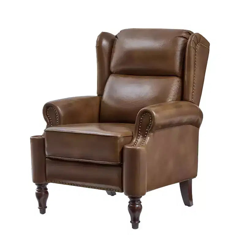 Fauteuil inclinable manuel Ambrogio en cuir véritable|Hulala Home-ESPRESSO