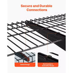 VEVOR Étagère de garage murale à 3 niveaux, unité de rangement murale en acier de 0,9 x 3 pi, 11 x 36 po par étagère, capacité de charge totale de 450 lb, noir