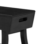 Banc eHemco en bois massif avec étagère de rangement et 4 panneaux, 36x15.25x17.3 pouces, Noir