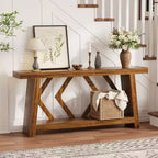 COZONY Table console 70,9" tout en bois, table de canapé étroite extra longue à 2 niveaux pour entrée, couloir, salon