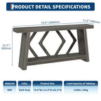 COZONY Table console 70,9" tout en bois, table de canapé étroite extra longue à 2 niveaux pour entrée, couloir, salon