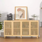 GDFStudio Brantley Grille Door Sideboard Buffet Cabinet with 4 Doors