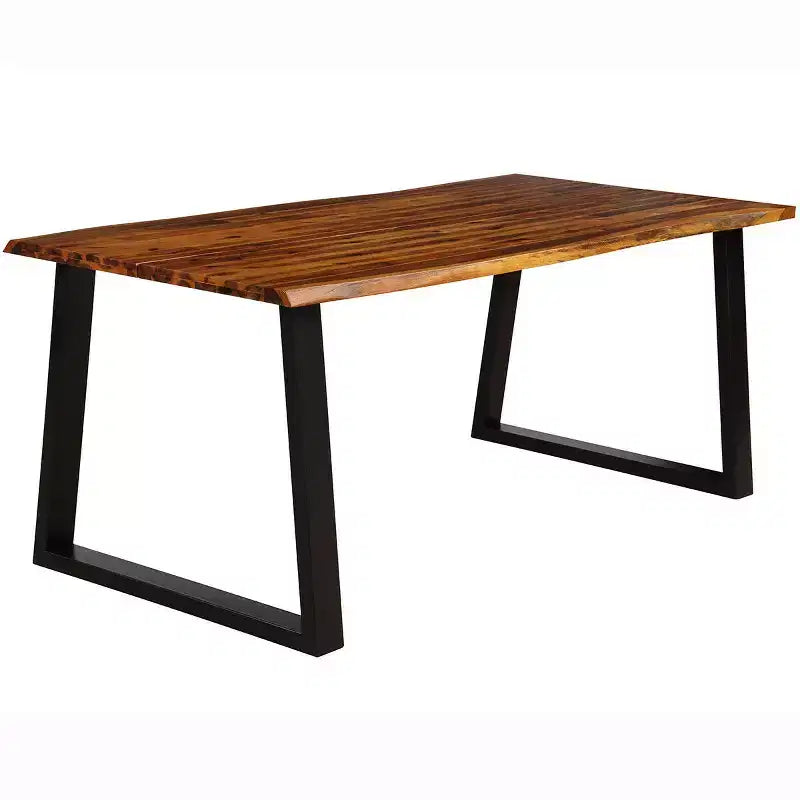 Costway Rectangular Acacia Wood Dining Table Rustic Indoor &Outdoor Furniture