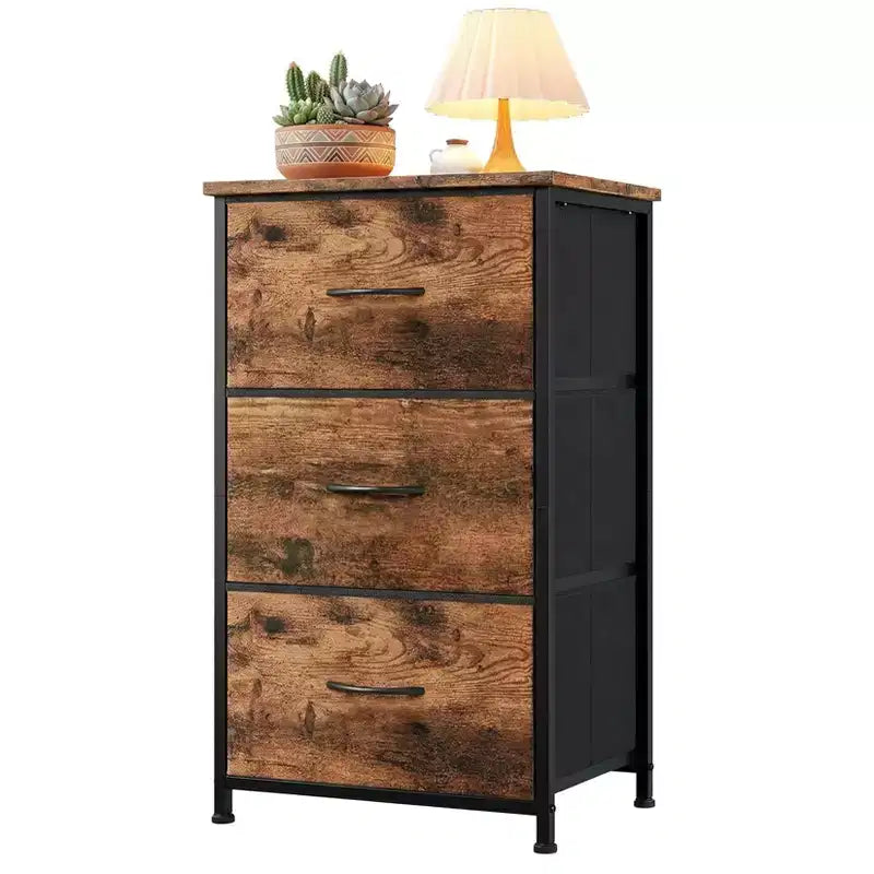 Commode mince à 3 tiroirs Acekool avec bacs en tissu amovibles pour chambre, salon ou entrée