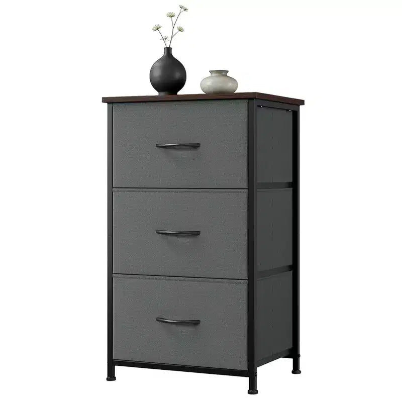 Commode mince à 3 tiroirs Acekool avec bacs en tissu amovibles pour chambre, salon ou entrée