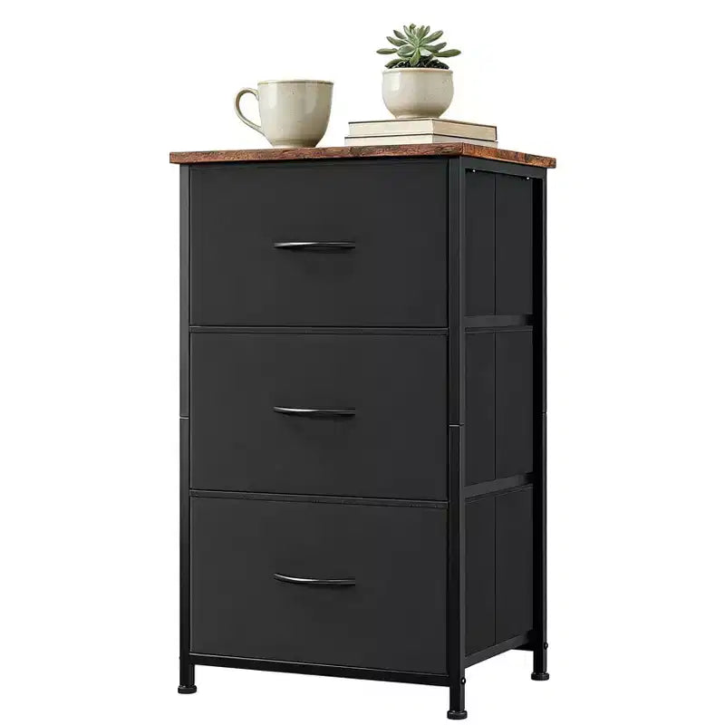Commode mince à 3 tiroirs Acekool avec bacs en tissu amovibles pour chambre, salon ou entrée