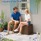Coffre de rangement étanche et verrouillable en résine, 375 L, pour coussins de terrasse, outils de jardin et accessoires de piscine, intérieur et extérieur