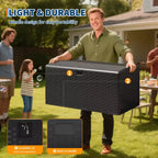 Coffre de rangement étanche et verrouillable en résine, 375 L, pour coussins de terrasse, outils de jardin et accessoires de piscine, intérieur et extérieur