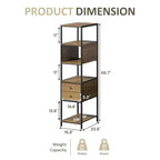 Meuble de rangement FurnitureR avec tiroirs, étagère bibliothèque multi-niveaux avec crochets et station d'alimentation pour animaux, armoire de rangement pour salon, placard, entrée