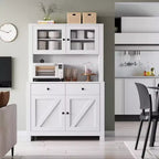 Armoire de garde-manger de cuisine moderne Meuble de rangement autoportant pour aliments, vaisselle et produits de base, idéal pour l'organisation de la salle à manger Design contemporain