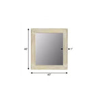 Miroir d'appoint encadré en bois massif blanc 40 po HomeRoots