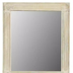Miroir d'appoint encadré en bois massif blanc 40 po HomeRoots